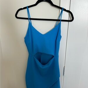 Elegant Blue Sleeveless Dress